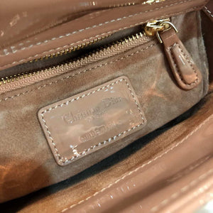 Dior M0505 Mini Lady Dior Bag Rose Des Vents Patent Cannage Calfskin - Default Title - View 9