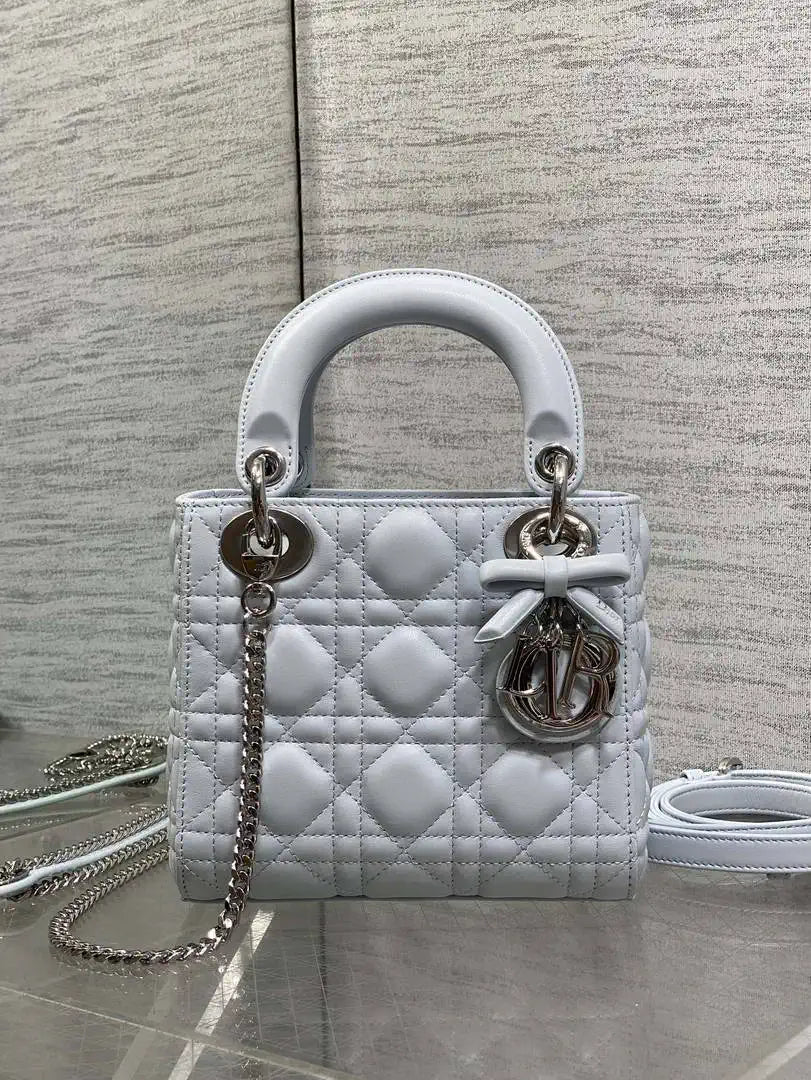 Dior M0505 Small Lady Dior Bag with Strap Cannage Lambskin M3015