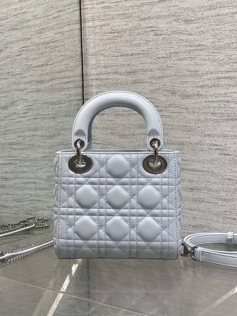 Dior M0505 Small Lady Dior Bag with Strap Cannage Lambskin M3015