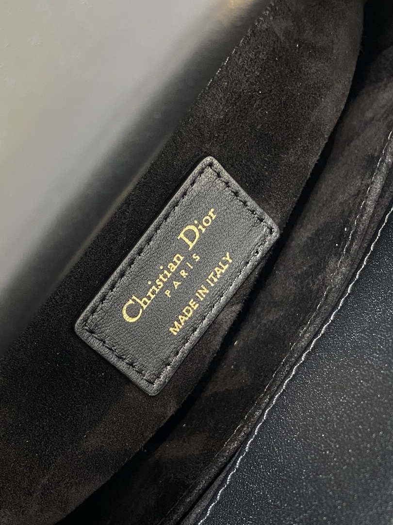 Dior M0531 Small Lady Dior Bag  Black Cannage Lambskin with Gold-Finish Butterfly Studs
