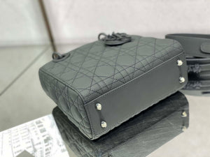 Dior M0531 Small Lady Dior Bag Gray Cannage with enamel buckle - Default Title - View 7