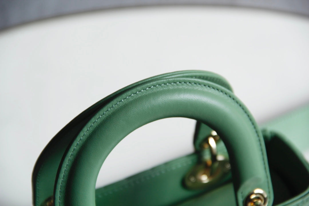 Dior M0531 Small Lady Dior Bag Green Cannage with Green enamel buckle - Default Title - View 7