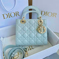 Dior M0531 Small Lady Dior Bag Light Blue Cannage Lambskin - Default Title - View 1