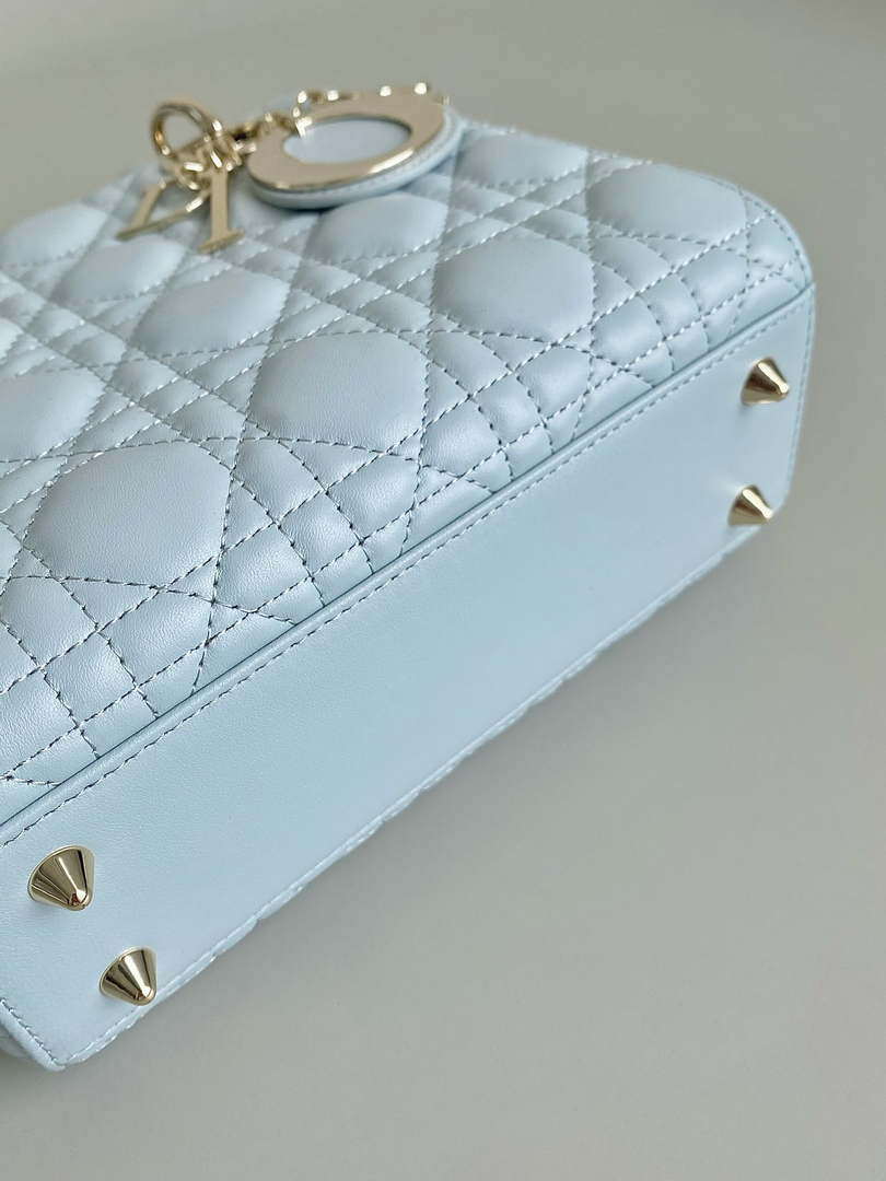 Dior M0531 Small Lady Dior Bag Light Blue Cannage Lambskin - Default Title - View 4