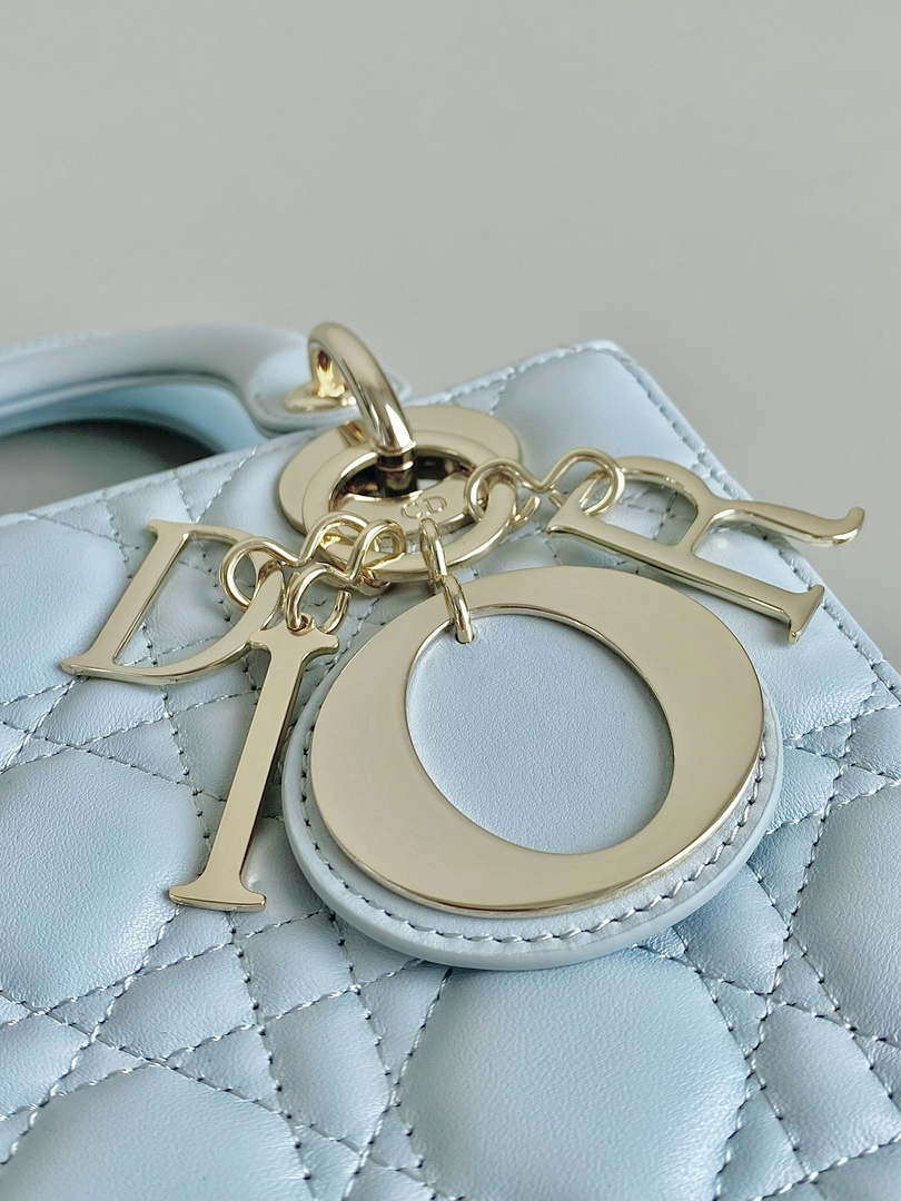 Dior M0531 Small Lady Dior Bag Light Blue Cannage Lambskin - Default Title - View 5