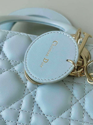Dior M0531 Small Lady Dior Bag Light Blue Cannage Lambskin - Default Title - View 6