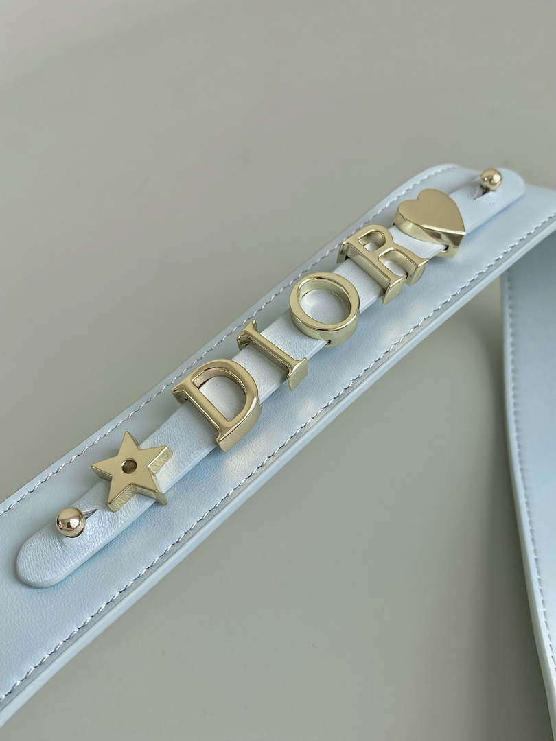 Dior M0531 Small Lady Dior Bag Light Blue Cannage Lambskin