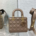 Dior M0531 Small Lady Dior Bag Mike tea Cannage with Mike tea enamel buckle - Default Title - View 1