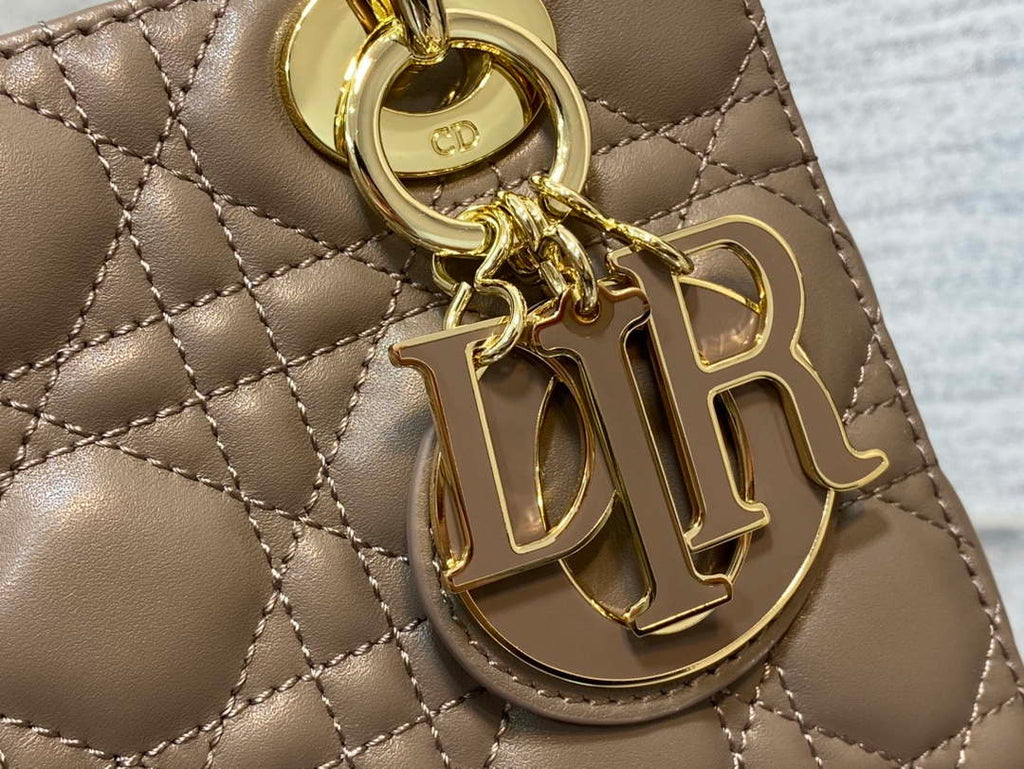 Dior M0531 Small Lady Dior Bag Mike tea Cannage with Mike tea enamel buckle