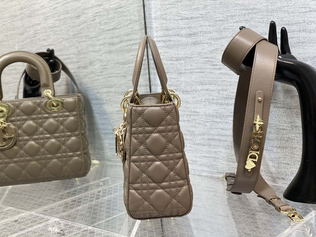 Dior M0531 Small Lady Dior Bag Mike tea Cannage with Mike tea enamel buckle - Default Title - View 5