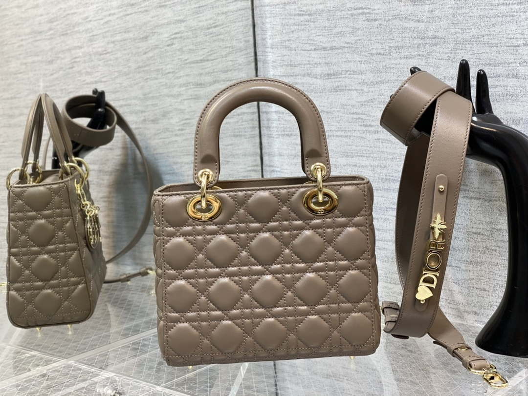 Dior M0531 Small Lady Dior Bag Mike tea Cannage with Mike tea enamel buckle - Default Title - View 6
