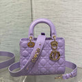 Dior M0531 Small Lady Dior Bag Purple Cannage Lambskin - Default Title - View 1