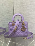 Dior M0531 Small Lady Dior Bag Purple Cannage Lambskin
