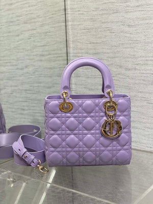 Dior M0531 Small Lady Dior Bag Purple Cannage Lambskin - Default Title - View 2