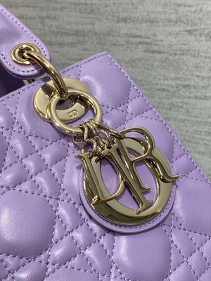 Dior M0531 Small Lady Dior Bag Purple Cannage Lambskin - Default Title - View 3