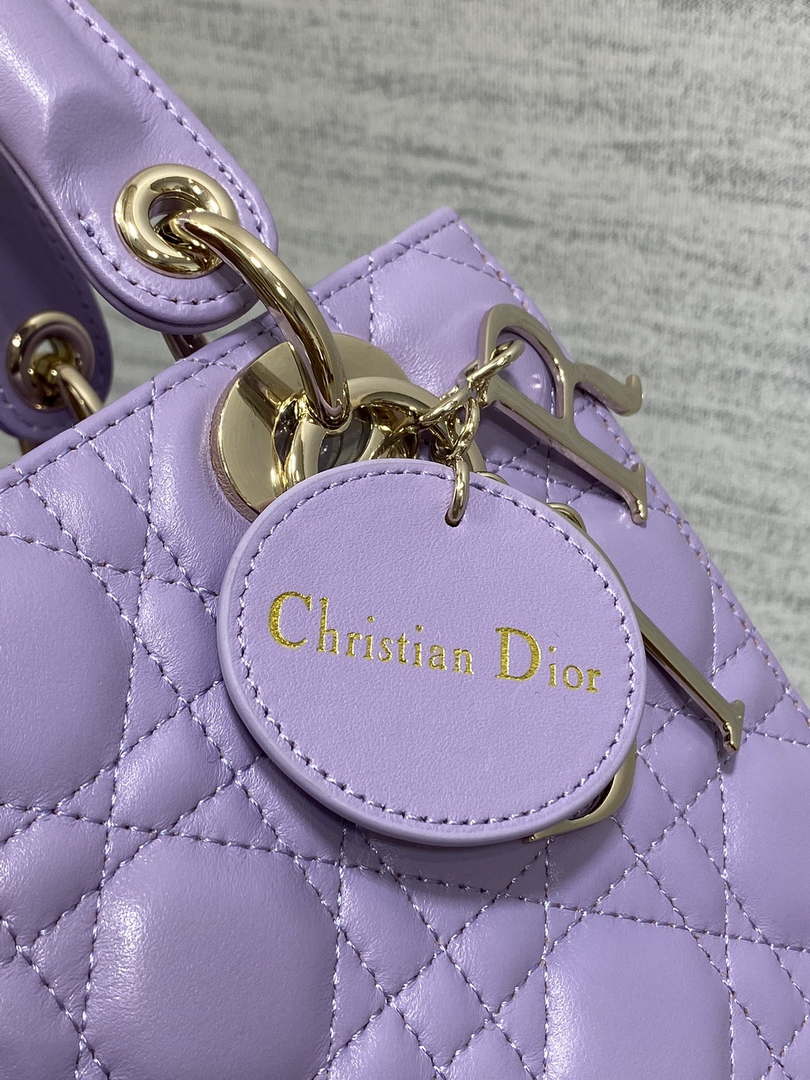 Dior M0531 Small Lady Dior Bag Purple Cannage Lambskin
