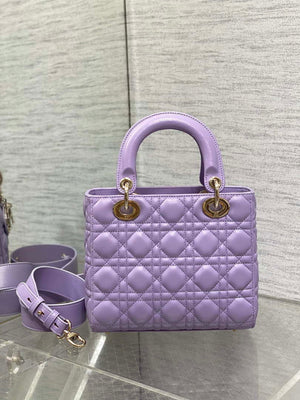 Dior M0531 Small Lady Dior Bag Purple Cannage Lambskin - Default Title - View 5
