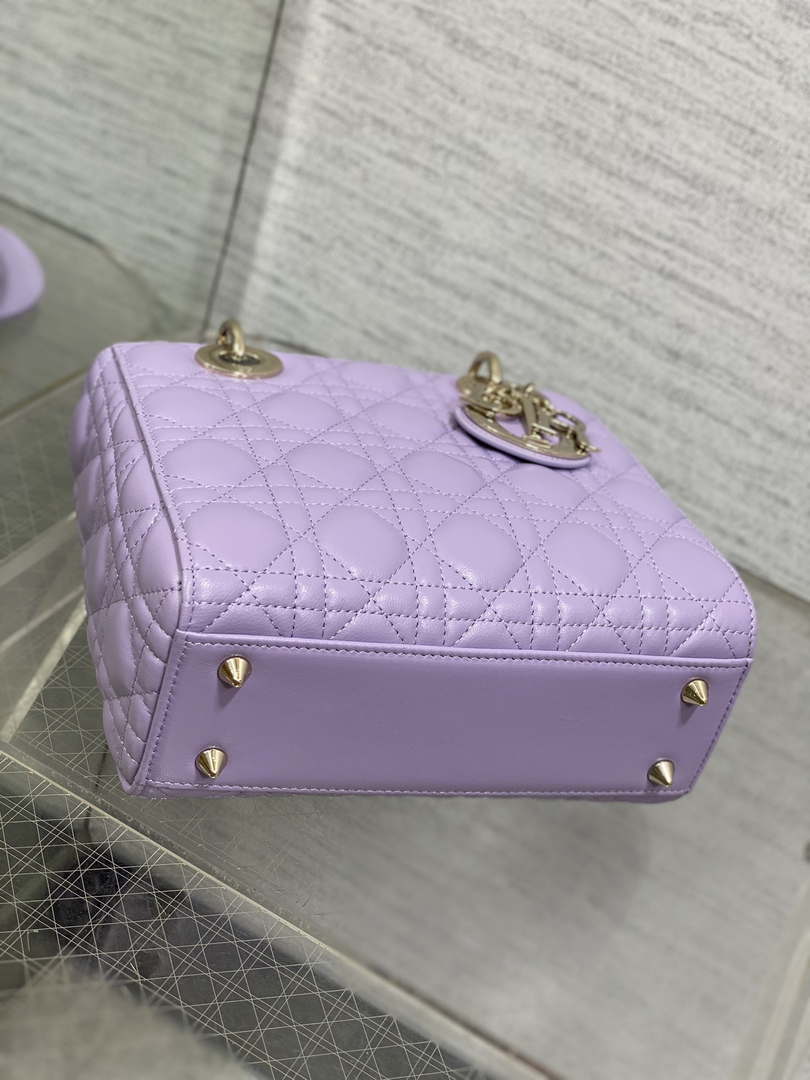 Dior M0531 Small Lady Dior Bag Purple Cannage Lambskin