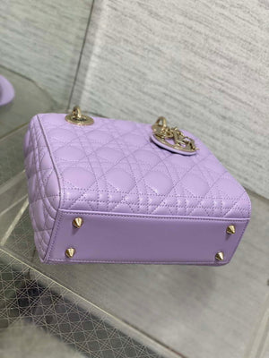 Dior M0531 Small Lady Dior Bag Purple Cannage Lambskin - Default Title - View 7