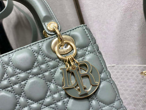 Dior M0531 Small Lady Dior Bag Rock Gray Cannage with enamel buckle - Default Title - View 4
