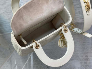 Dior M0531 Small Lady Dior Bag White Cannage with enamel buckle - Default Title - View 8