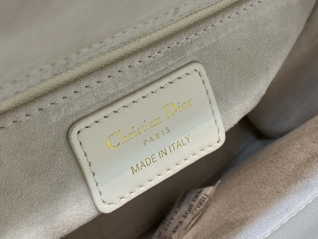 Dior M0531 Small Lady Dior Bag White Cannage with enamel buckle - Default Title - View 9