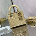 Dior M0531 Small Lady Dior Bag Yellow Cannage with enamel buckle - Default Title - View 1