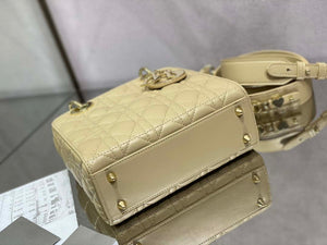 Dior M0531 Small Lady Dior Bag Yellow Cannage with enamel buckle - Default Title - View 7