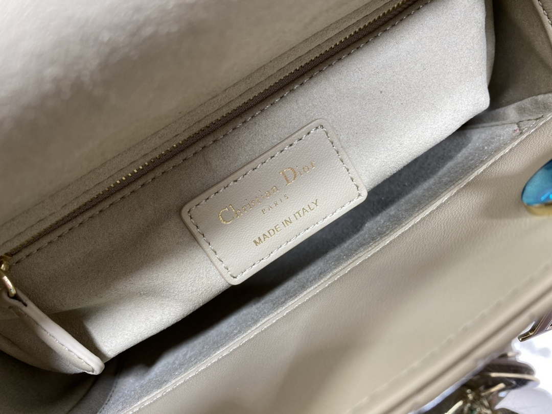 Dior M0531 Small Lady Dior Bag Yellow Cannage with enamel buckle - Default Title - View 9