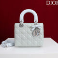 Dior M0531OUQA_M030 Small Lady Dior Bag with Light Blue Cannage Lambskin thin Strap