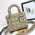 Dior M0531OUQA_M030 Small Lady Dior Bag Milk Apricot Cannage Lambskin - Default Title - View 1