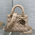 Dior M0531OUQA_M030 Small Lady Dior Bag with Strap Nude Pink Cannage Lambskin