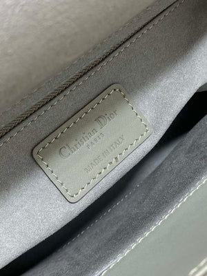 Dior M0538 Small Lady Dior Bag Matte Gray Cannage Calfskin with Diamond Motif - Small 20 cm - View 9