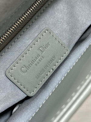 Dior M0538 Small Lady Dior Bag Matte Gray Cannage Calfskin with Diamond Motif - Small 20 cm - View 18