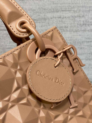 Dior M0538 Small Lady Dior Bag Matte Pink Cannage Calfskin with Diamond Motif - Small 20 cm - View 12