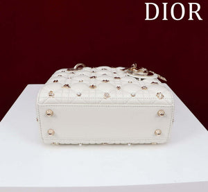 Dior M0538 Small Lady Dior My ABCDior Bag Latte Cannage Lambskin with Gold-Finish - Default Title - View 5