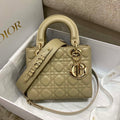 Dior M0538 Small Lady My ABCDior Bag Apricot Cannage Lambskin - Default Title - View 1