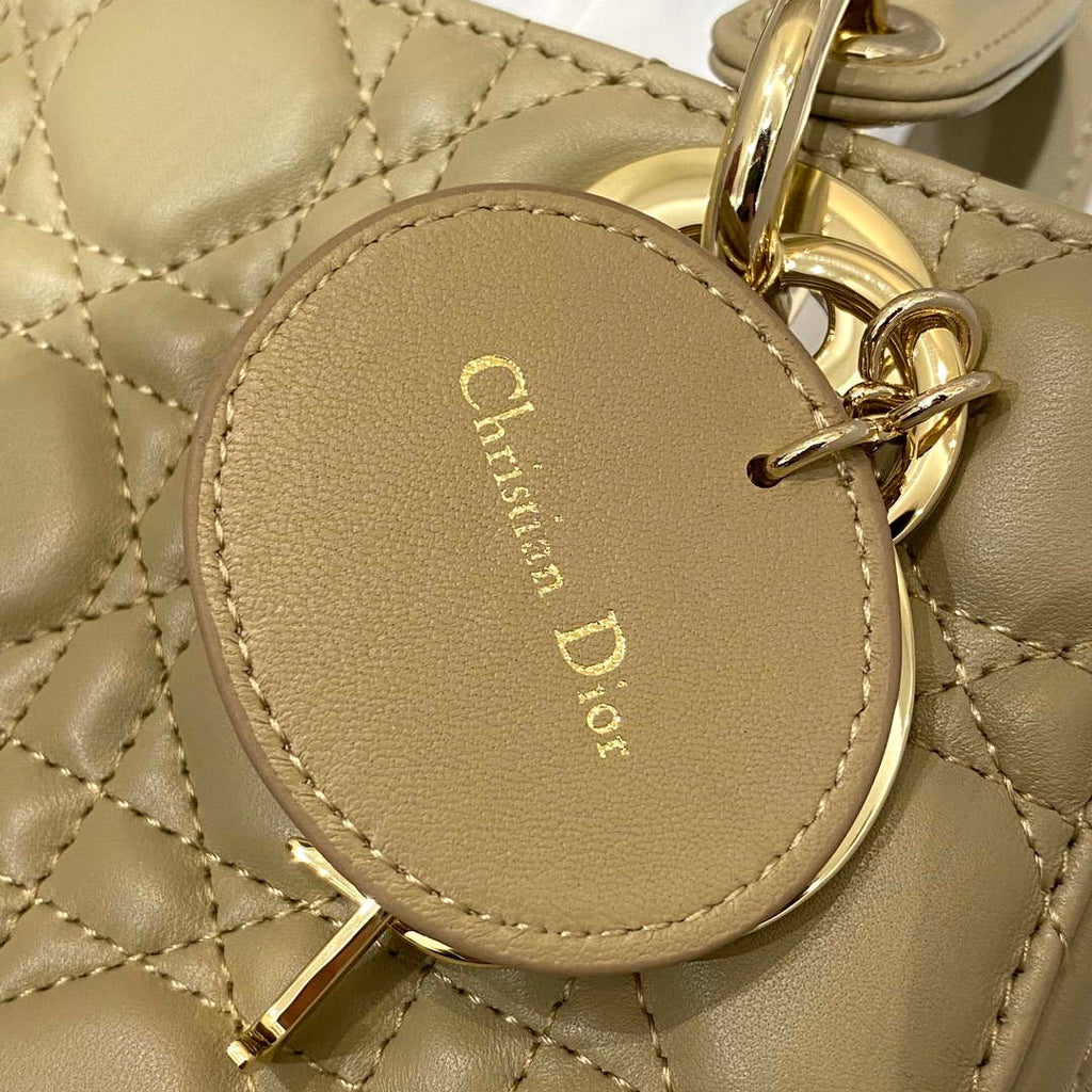 Dior M0538 Small Lady My ABCDior Bag Apricot Cannage Lambskin