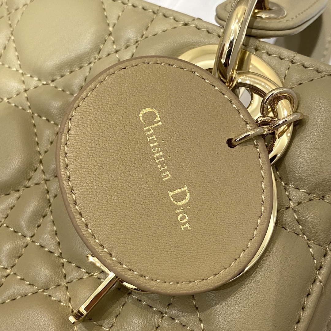 Dior M0538 Small Lady My ABCDior Bag Apricot Cannage Lambskin - Default Title - View 4