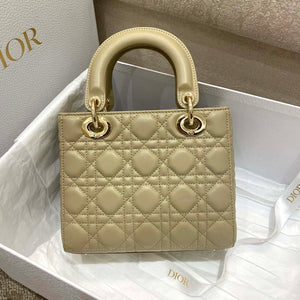 Dior M0538 Small Lady My ABCDior Bag Apricot Cannage Lambskin - Default Title - View 6