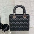 Dior M0538 Small Lady My ABCDior Bag Black Cannage Lambskin Silver - Default Title - View 1