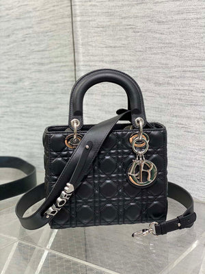 Dior M0538 Small Lady My ABCDior Bag Black Cannage Lambskin Silver - Default Title - View 2