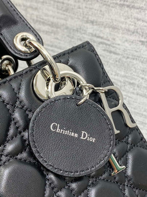 Dior M0538 Small Lady My ABCDior Bag Black Cannage Lambskin Silver - Default Title - View 5