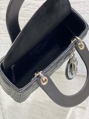 Dior M0538 Small Lady My ABCDior Bag Black Cannage Lambskin Silver - Default Title - View 8