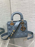 Dior M0538 Small Lady My ABCDior Bag haze blue Cannage Lambskin