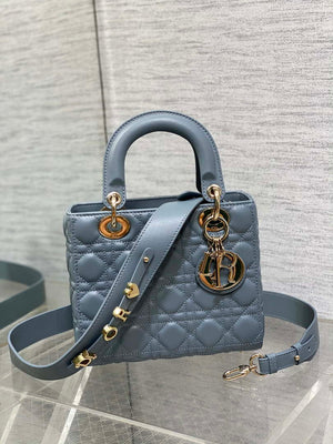 Dior M0538 Small Lady My ABCDior Bag haze blue Cannage Lambskin - Default Title - View 1