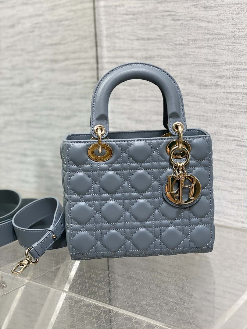 Dior M0538 Small Lady My ABCDior Bag haze blue Cannage Lambskin - Default Title - View 2