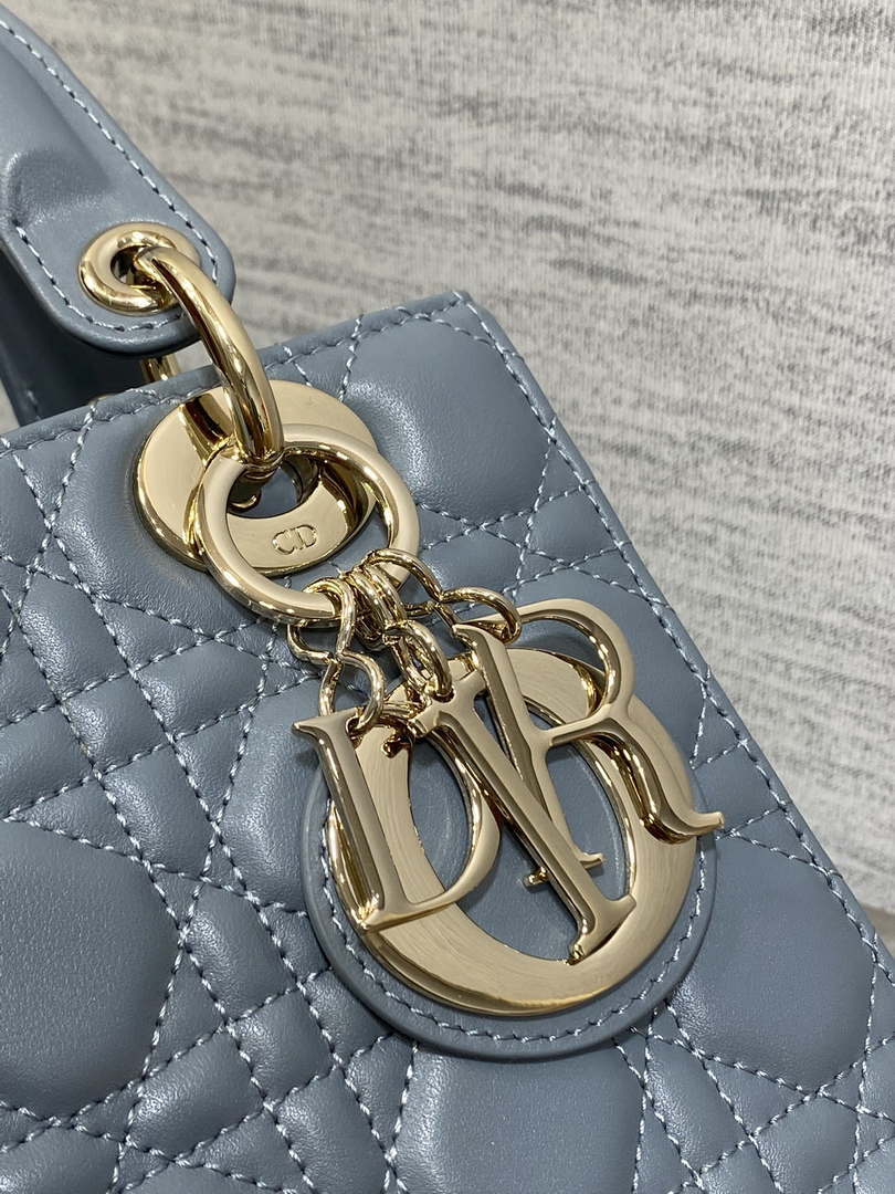 Dior M0538 Small Lady My ABCDior Bag haze blue Cannage Lambskin