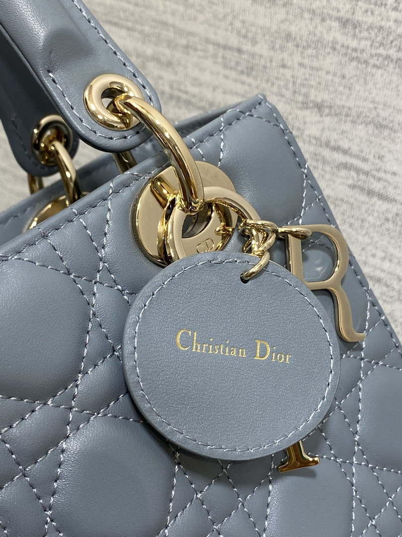 Dior M0538 Small Lady My ABCDior Bag haze blue Cannage Lambskin