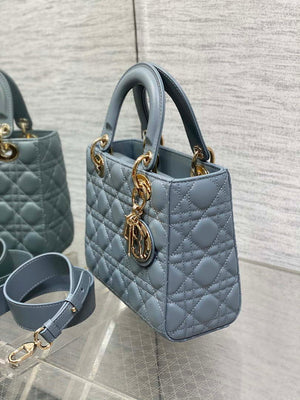 Dior M0538 Small Lady My ABCDior Bag haze blue Cannage Lambskin - Default Title - View 6